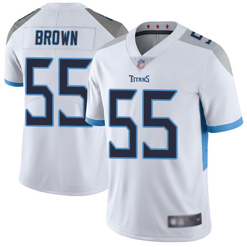 Tennessee Titans Limited White Men Jayon Brown Road Jersey NFL Football #55 Vapor Untouchable